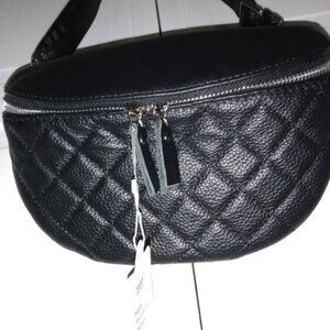 Befen Quilted Leather Fanny Pack/Crossbody Bag